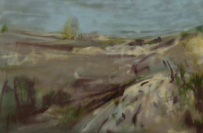 Landscape painting by Lina Mikuzyte
