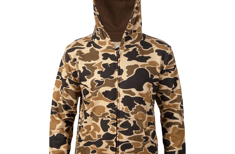 a camouflage hoodie with a camouflage print