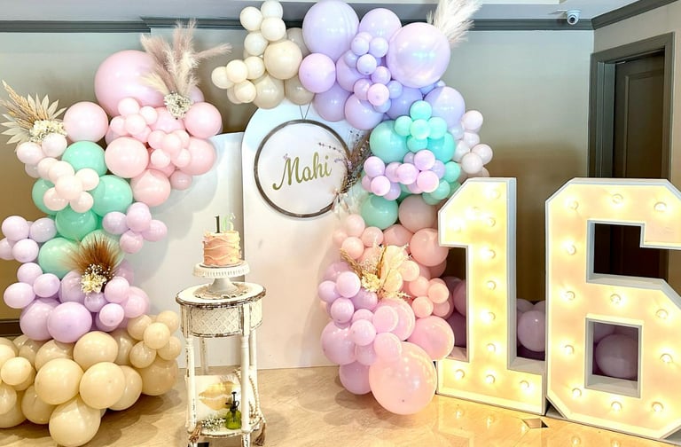 Sweet 16 event styling in Atlanta by Trendy Fun Party. birthday styling at Johns Creek Georgia 