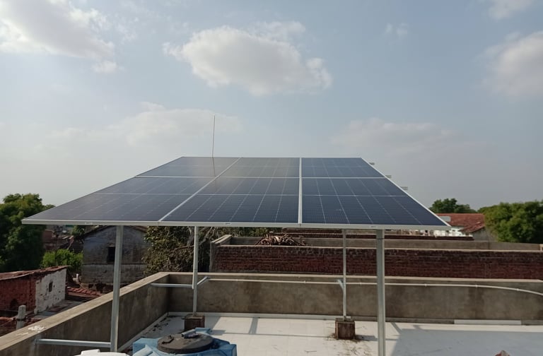 "Sunshine-powered rooftops: Solar panels on a residential rooftop, harnessing clean renewable energy