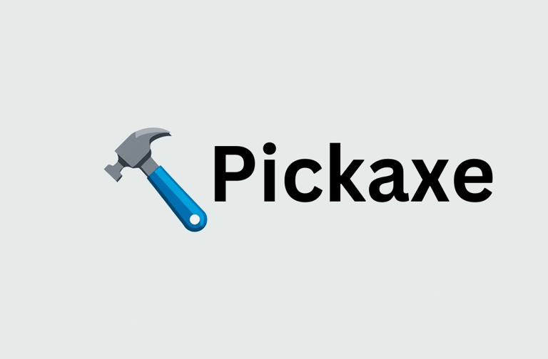 a hammer with a text Pickaxe
