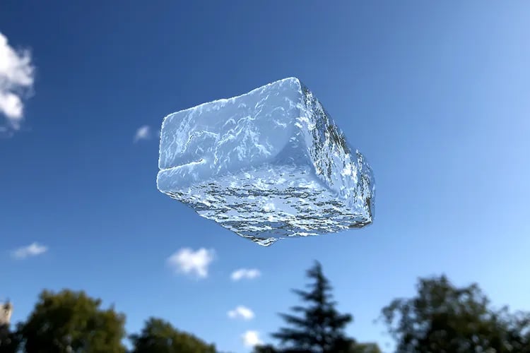 instalação de arte em realidade aumentada (RA) no espaço público