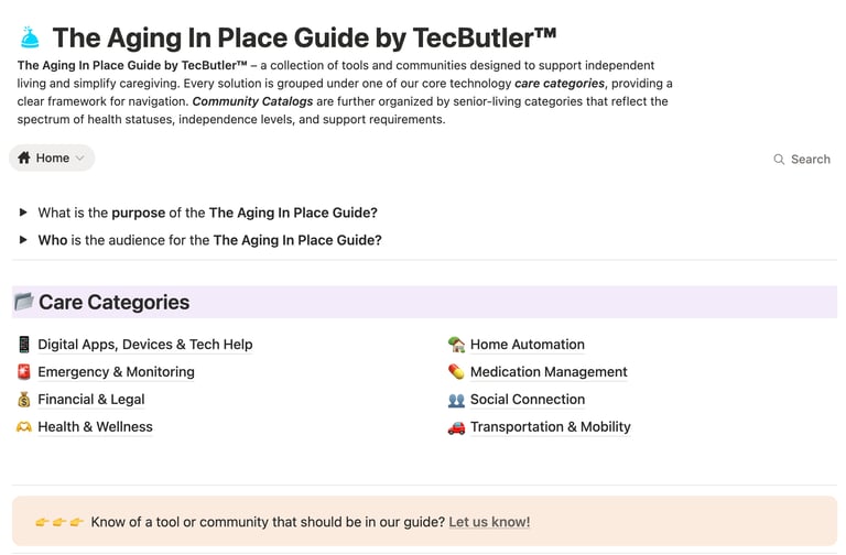 The Aging In Place Guide by TecButler