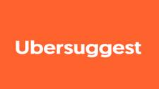 logo da Ubersuggest branco e laranja