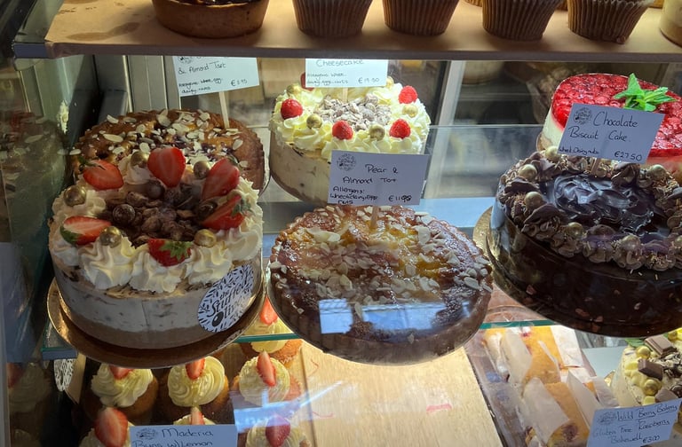 Not my baked goods, but a photo I took at a bakery in Ireland