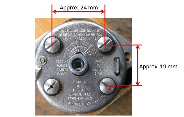 case screws on rear of clock