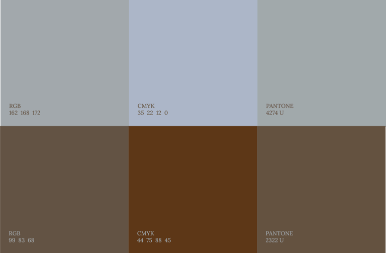 colores marrones en rgb cmyk y pantone