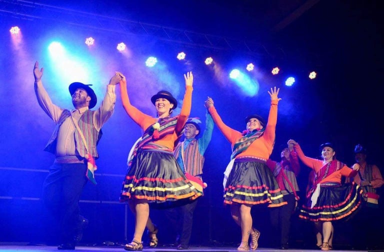 a group of people standing on a stage