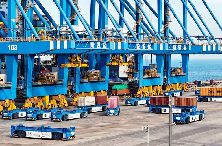 qingdao port china's fully automated port