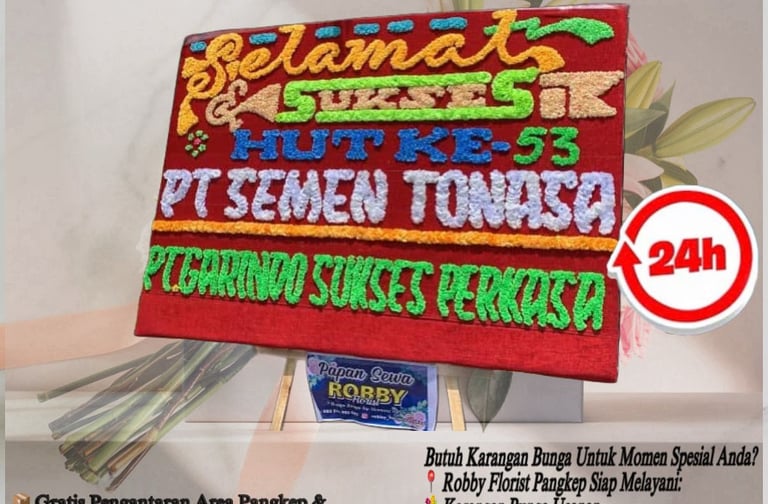 Karangan bunga Pangkep papan ucapan peresmian kantor baru