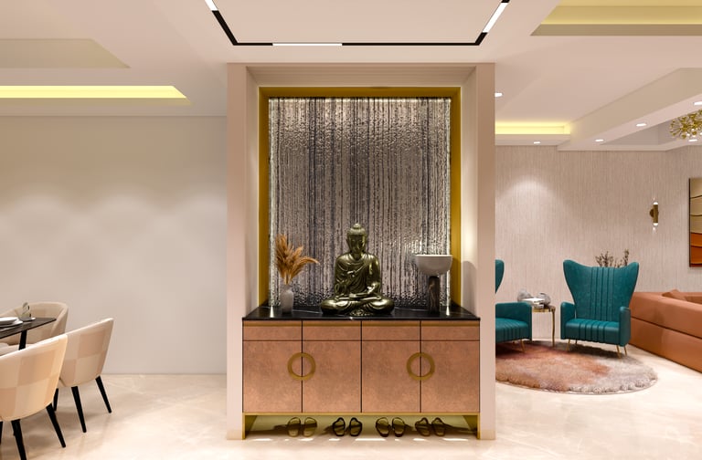 Interior Design - Budha Statue at Entrance Foyer