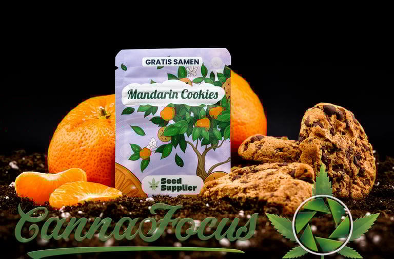 Geschmack, den man sehen kann Diese Produktaufnahme der Mandarin Cookies Samen von Seed Supplier erweckt das Aroma zum Leben.