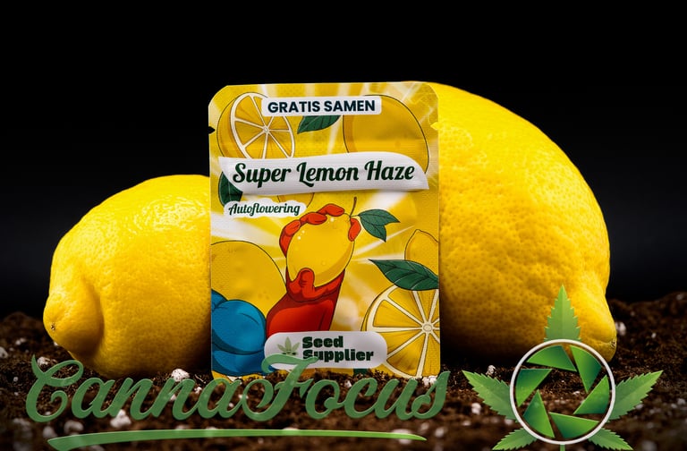 Frische trifft Legende Diese Aufnahme präsentiert die Super Lemon Haze Auto Samen von Seed Supplier in ihrer vollen Pracht.