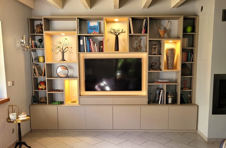 bibliothèque sur mesure. Allèves