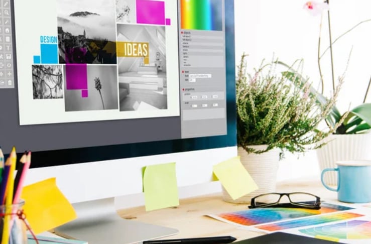 création visuelle colorée, illustrant l’expertise digitale de Planeo Digital.