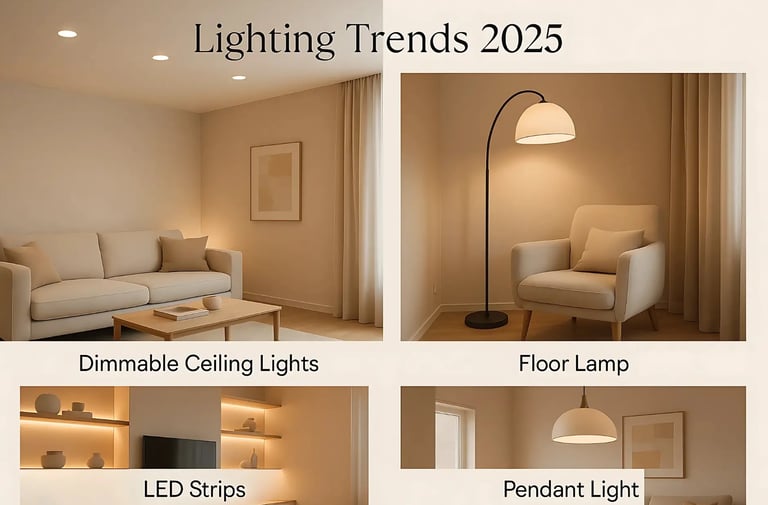 Living Room Lighting Trends 2025