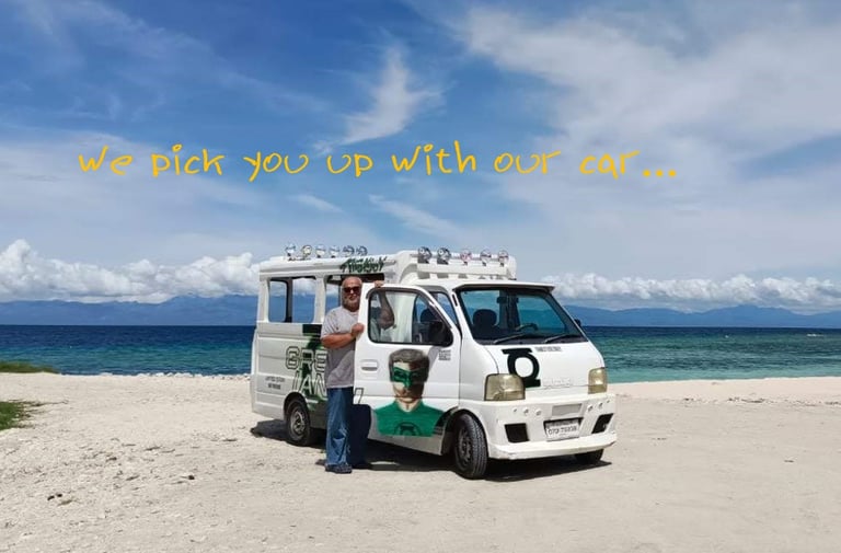 riding a multicab, we pick you up from any location