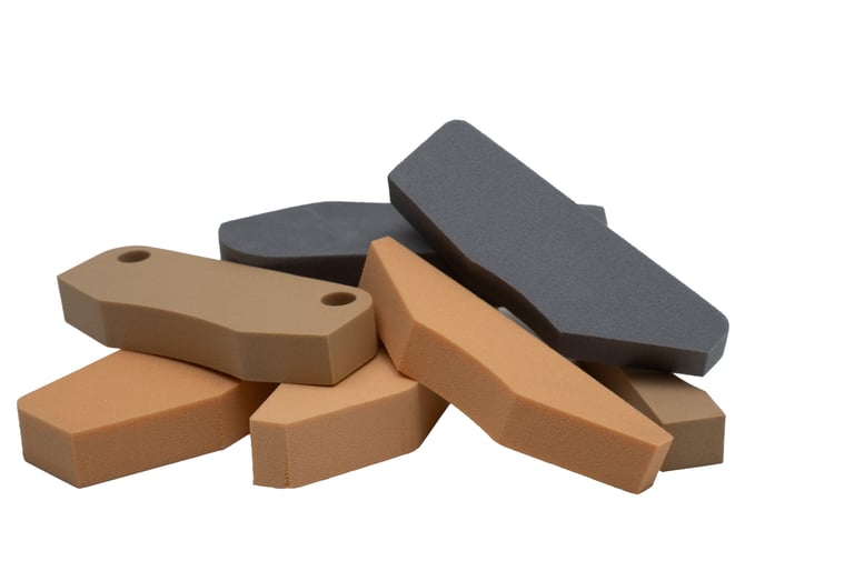 set of four different-colored seals for squeegee chambers