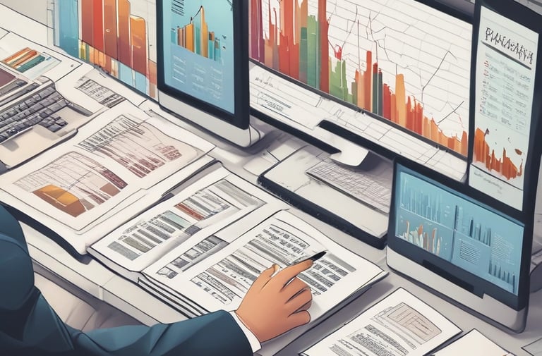 A web page from Razorpay displaying marketing content about financial services. The page includes a 3D illustration of a cube surrounded by floating labels with financial terms like 'Virtual Account' and 'Vendor Payouts'. The text encourages business growth through automated financial solutions. Navigation links for various services are visible at the top.