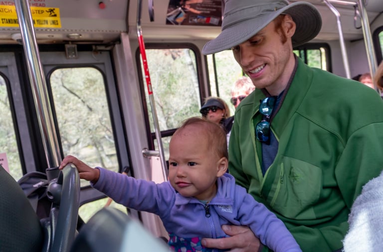Riding the Zion Shuttle bus