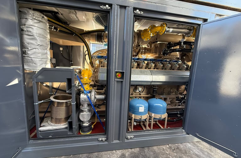 Aggreko/Jenbacher J420E, 1875 kVA, 400v. 50 Hz.
