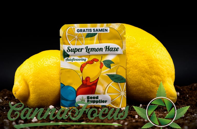Frische trifft Legende Diese Aufnahme präsentiert die Super Lemon Haze Auto Samen von Seed Supplier in ihrer vollen Pracht.