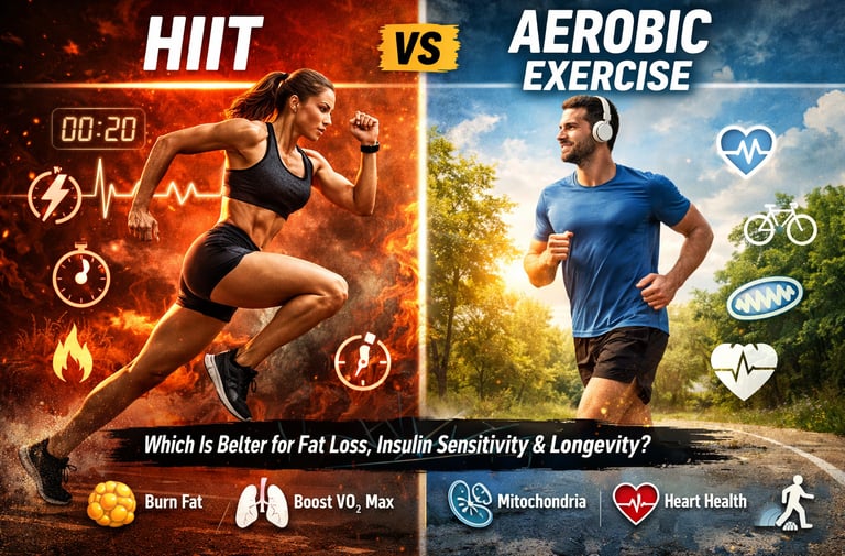 HIIT vs Aerobic Exercise: Which Burns More Fat, Reverses Insulin Resistance & Extends Lifespan?