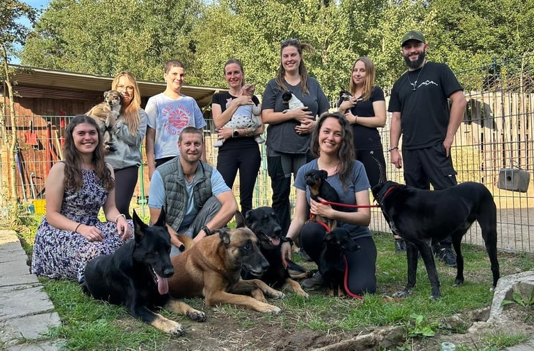 Bild von Koko und Raid4Aid im Tierheim