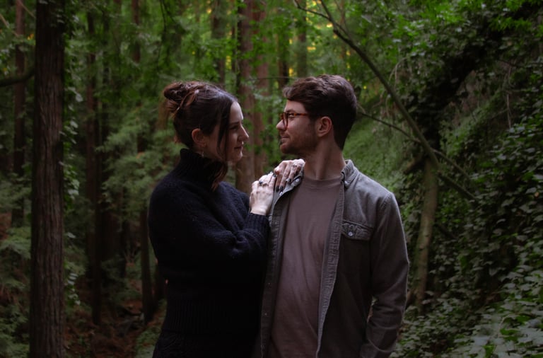 Couples Portraits in Joaquin Miller Park, Oakland