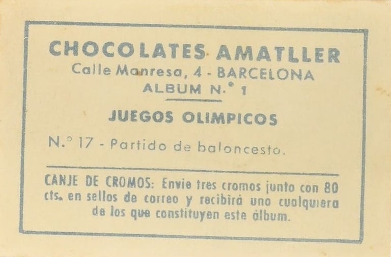 Back of Bob Cousy 1957 Spanish Card Rare Vintage HOF Basketball Rookie