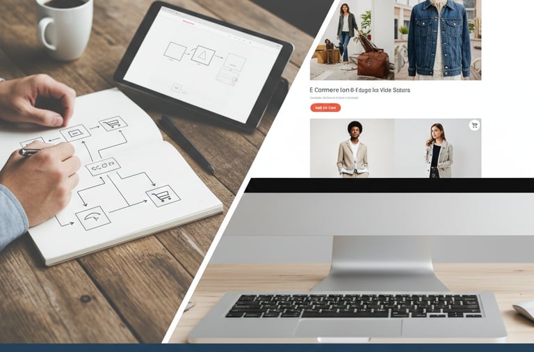 imagen con graficos de landing page y paginas web