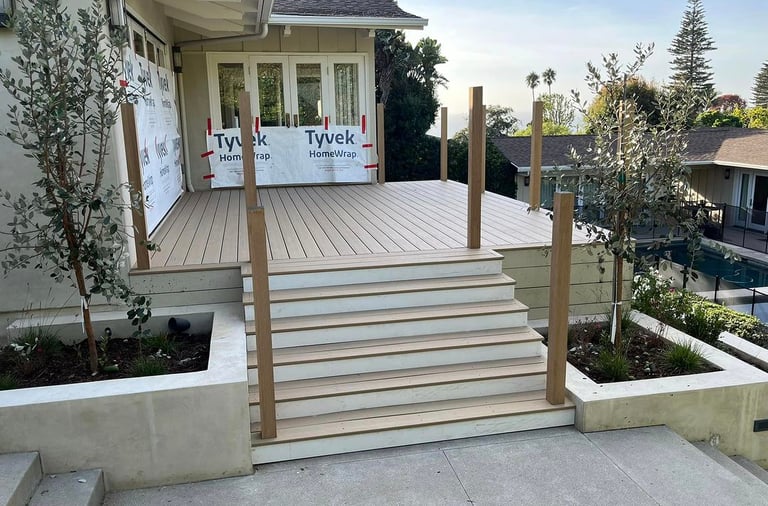 wpc decking Installed In outdoor Stair
