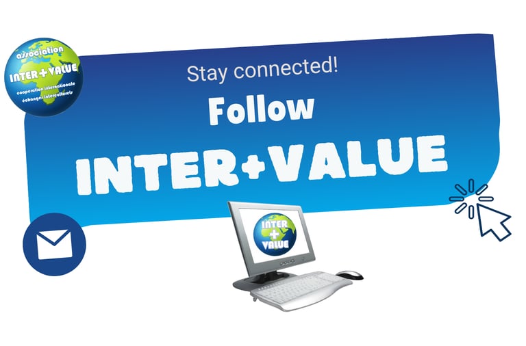 Image inviting users to follow INTER+VALUE
