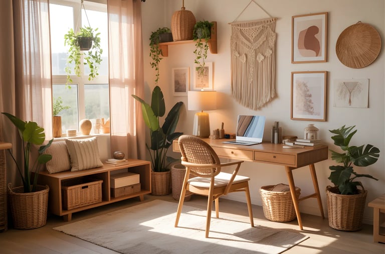 Bohemian Home Office Decor