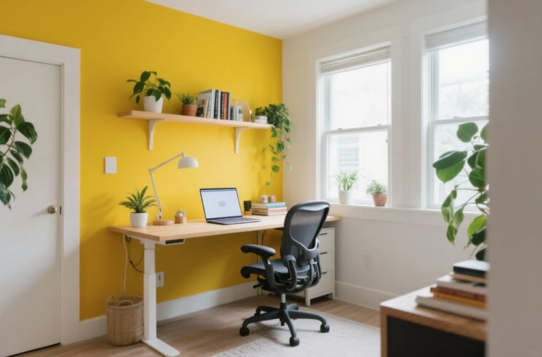 Bold Accent Wall Office