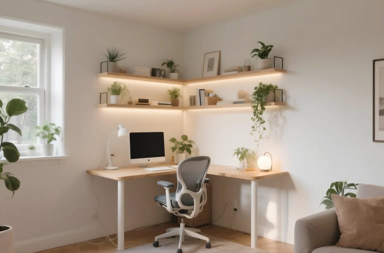 Corner Home Office Design