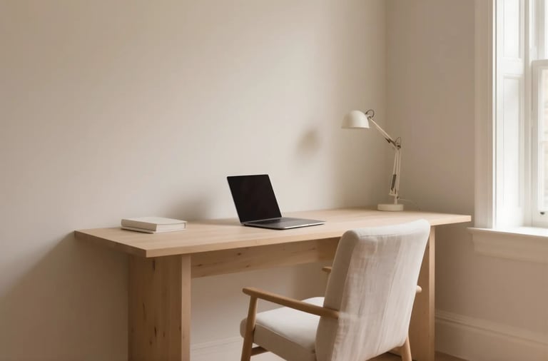 Elegant Neutral Workspace