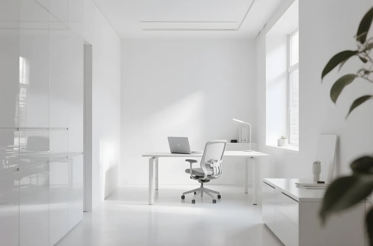Minimalist White Office