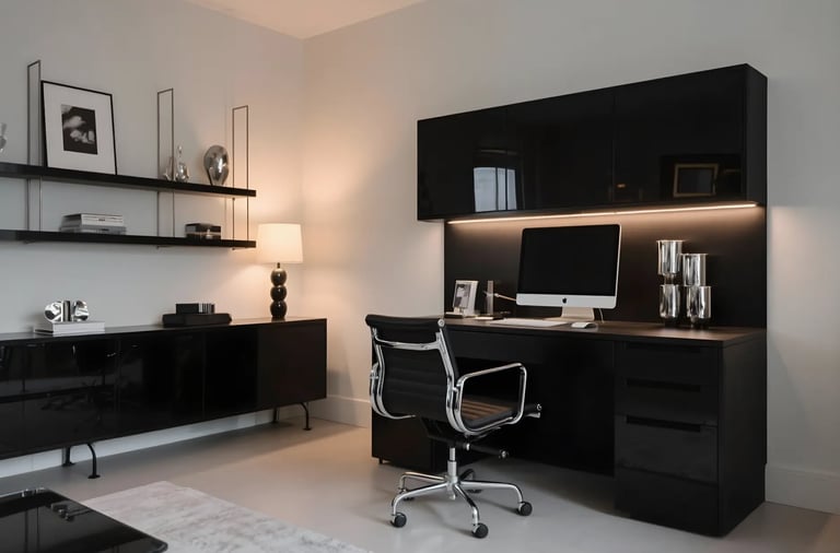 Modern Black Office