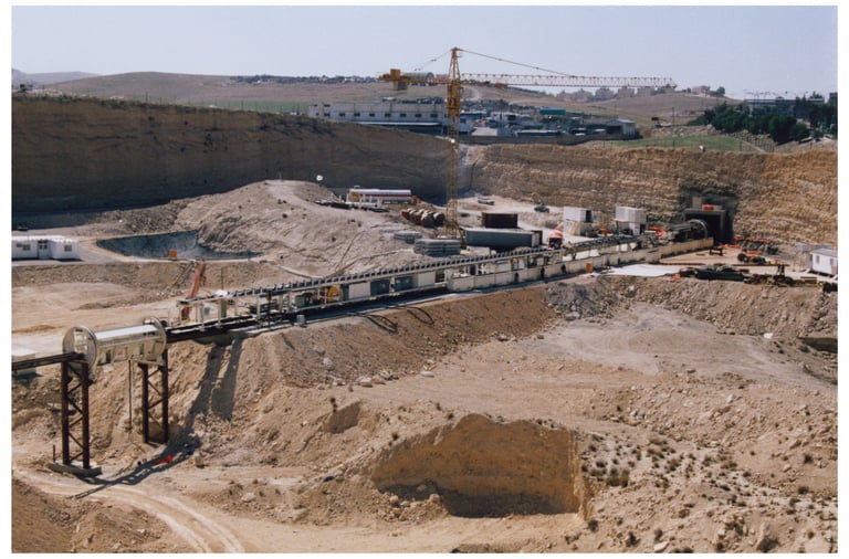 TBM ready for tunnelling at the Marka Tunnel Project, Amman, Jordan