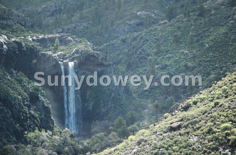 Caidero (Cascada) en el barranco de Pino Gordo en La Aldea. G. Canaria
