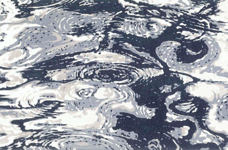 Linogravure sur papier 30 × 42 cm - © Eric Durant