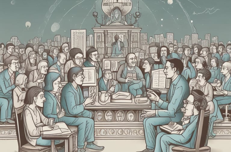 A student reviewing psychology materials on a laptop in a bright room.