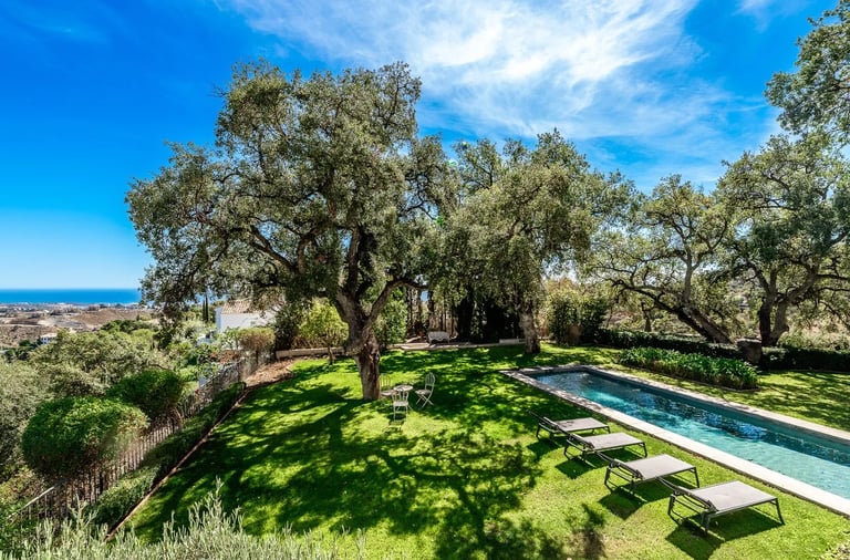 Finca Santa Katerina gardens with sea views