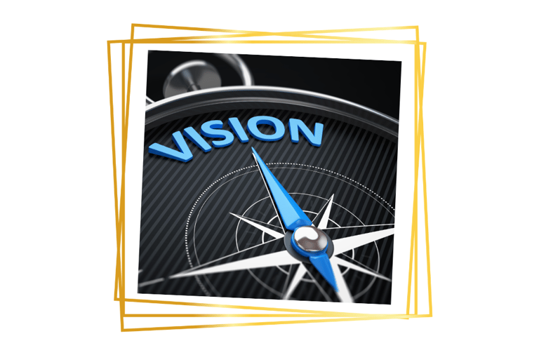 a compass - shaped picture of a compass - shaped object with the word vision on