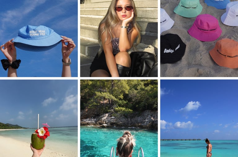 Travel and hotel content portfolio showcasing resorts and guest stays