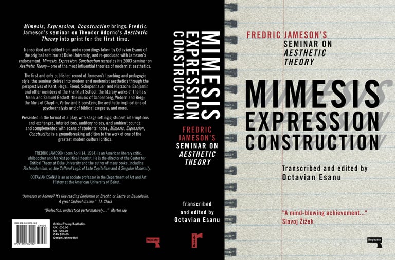 Cover of the book "Mimesis Expression Construction" — Jameson's seminar on Adorno edited by Esanu