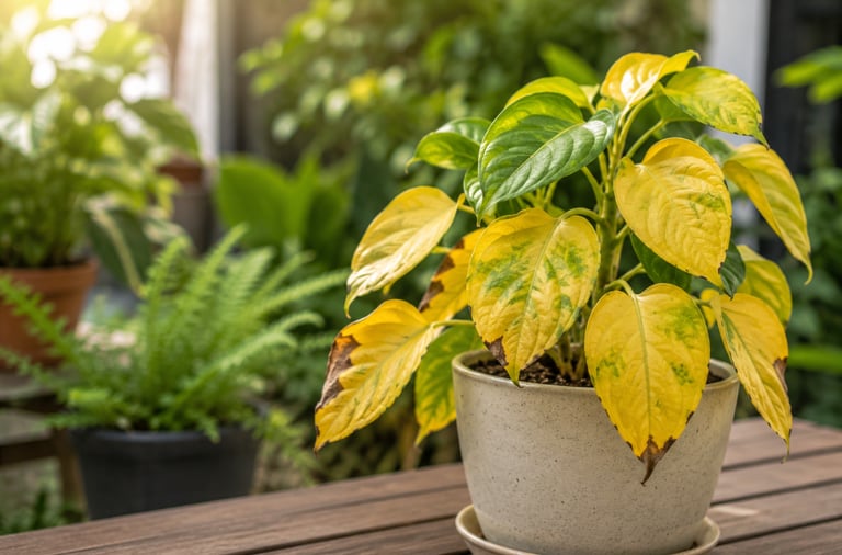 plant leaves turning yellow