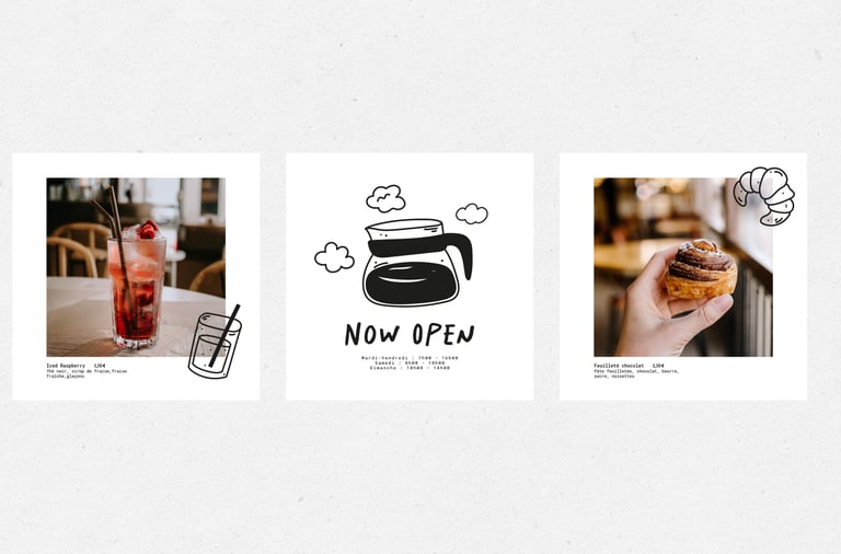 Déclinaison de l'identité visuelle Amai, café aux inspirations japonaises par Tuuk studio