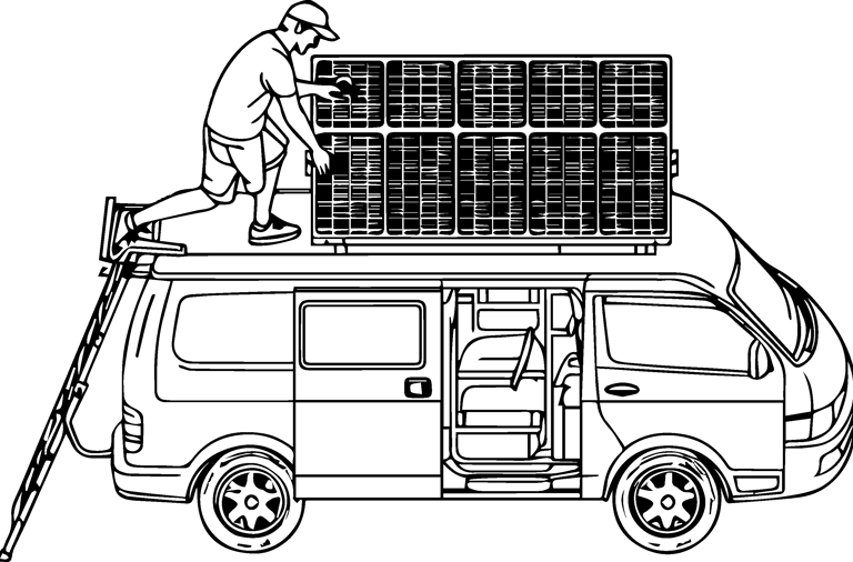 Fitting solar panels to campervan
